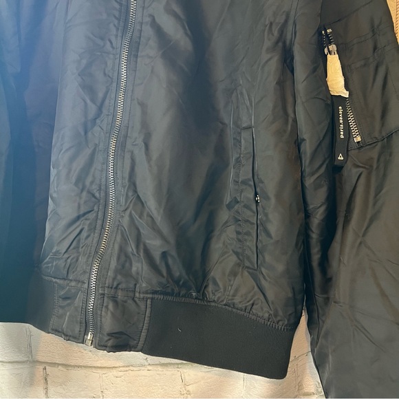 Eleven Paris Men's Jet Black Bomber Jacket w/ Multiple Compartments, Size XXL - Picture 4 of 4